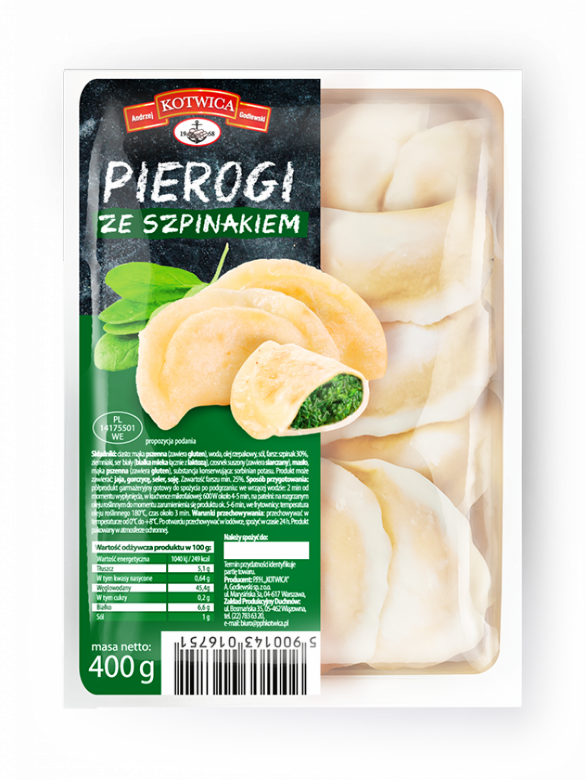 Pierogi ze szpinakiem