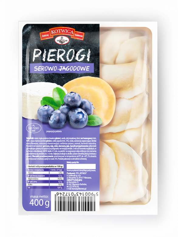 Pierogi serowo-jagodowe