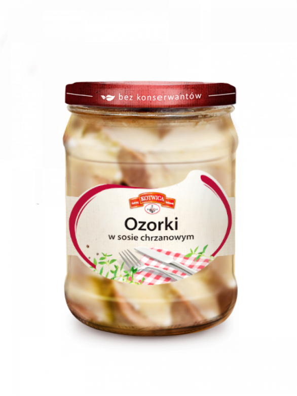 Ozorki w sosie chrzanowym