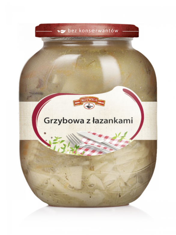 Zupa grzybowa z łazankami