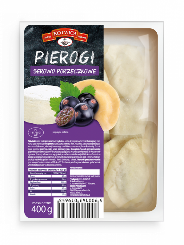 Pierogi serowo-porzeczkowe