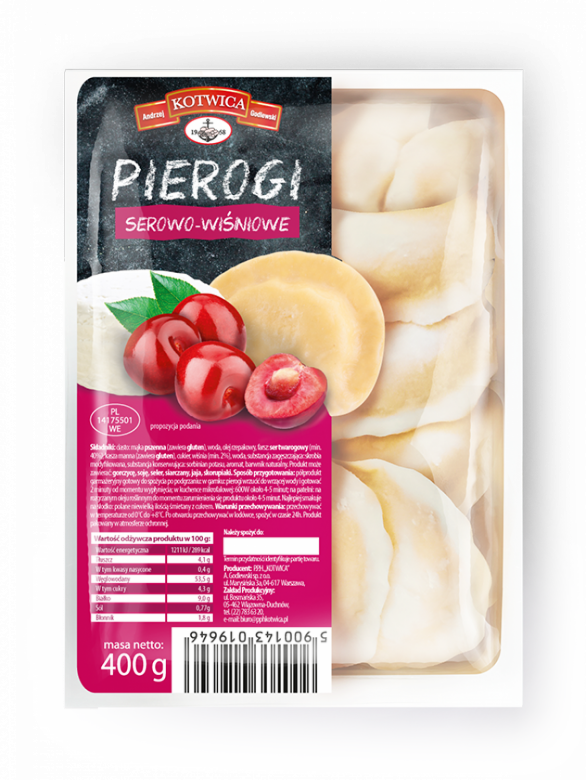 Pierogi serowo-wiśniowe