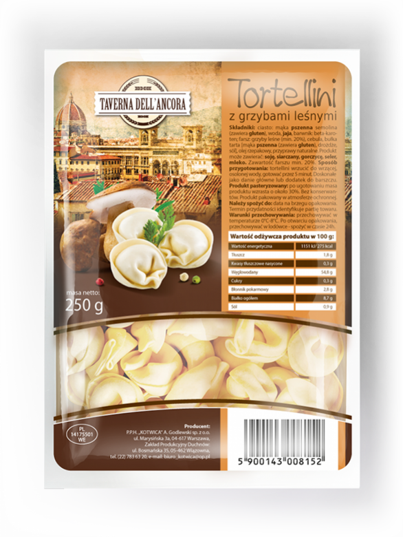 Tortellini z grzybami leśnymi